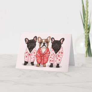 Valentinstag Französische Bulldogge Feiertagskarte