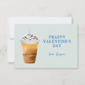 Valentinstag | Frappe Valentine Mitteilungskarte (Vorderseite)