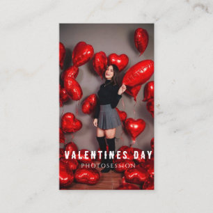 Valentinstag Frau Mädchen Fotosession Visitenkarte