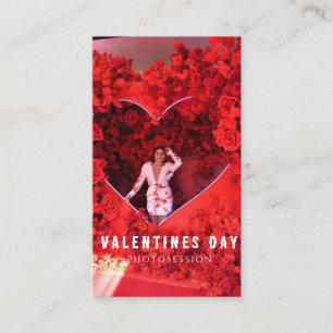 Valentinstag Frau Mädchen Fotosession Visitenkarte
