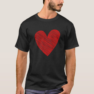 Valentinstag Frauen Männer Kinder Rot Liebe Herz T T-Shirt