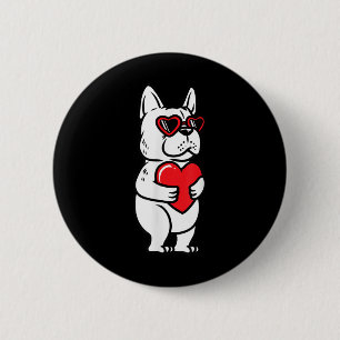 Valentinstag French Bulldog Dog Liebe Frenchie Lo Button