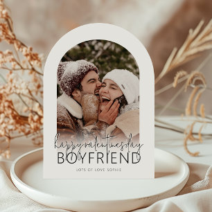 Valentinstag Freund Gebogenes Foto Einladung