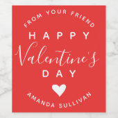 Valentinstag-Freundschaftsweinlabel Weinetikett (Einzelnes Label)