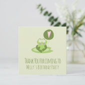 Valentinstag Frog Birthday Vielen Dank Dankeskarte (Stehend Vorderseite)