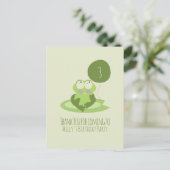 Valentinstag Frog Birthday Vielen Dank, Postcard Postkarte (Stehend Vorderseite)