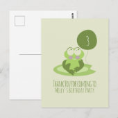 Valentinstag Frog Birthday Vielen Dank, Postcard Postkarte (Vorne/Hinten)