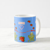 Valentinstag Frosch Berries Tasse (VorderseiteRechts)