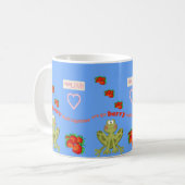 Valentinstag Frosch Berries Tasse (Vorderseite Links)