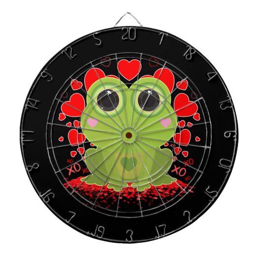 Valentinstag-Frosch Dartscheibe (vorne)