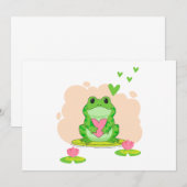 Valentinstag-Frosch Einladung (Vorne/Hinten)