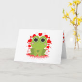 Valentinstag-Frosch Karte (Gelbe Blume)
