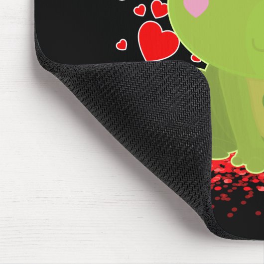 Valentinstag-Frosch Mousepad (Ecke)