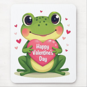 Valentinstag Frosch Mousepad