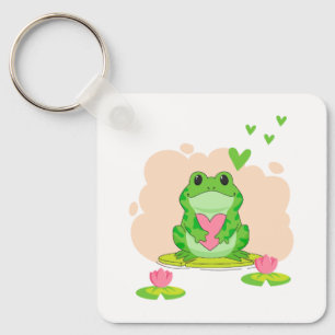 Valentinstag-Frosch Schlüsselanhänger