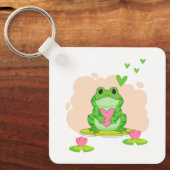 Valentinstag-Frosch Schlüsselanhänger (Vorderseite)