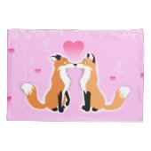 Valentinstag Füchse Kissenbezug (Rückseite)