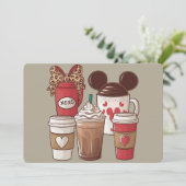 Valentinstag Funny Latte Coffee Lover Einladung (Stehend Vorderseite)