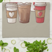 Valentinstag Funny Latte Coffee Lover Geschirrtuch (Gefaltet)
