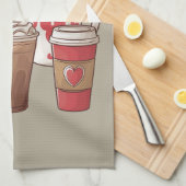 Valentinstag Funny Latte Coffee Lover Geschirrtuch (Viertel Falte)