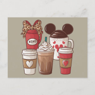 Valentinstag Funny Latte Coffee Lover Postkarte
