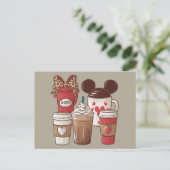 Valentinstag Funny Latte Coffee Lover Postkarte (Stehend Vorderseite)