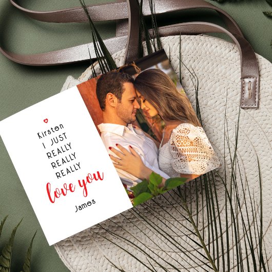 Valentinstag Funny Liebe Ihr Foto Name Mitteilungskarte