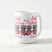 Valentinstag Funny Raccoon Niedlich Kawaii Kaffeetasse (VorderseiteRechts)