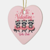 Valentinstag Funny Raccoon Niedlich Kawaii Keramik Ornament (Links)