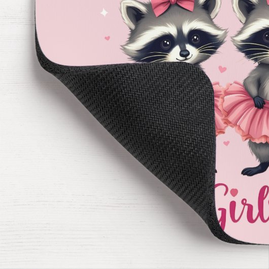 Valentinstag Funny Raccoon Niedlich Kawaii Mousepad (Ecke)
