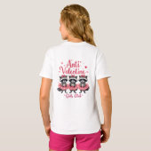 Valentinstag Funny Raccoon Niedlich Kawaii T-Shirt (Schwarz voll)