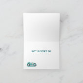 Valentinstag Funny Race Car Themenkarte Dankeskarte (Innenseite)