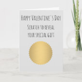 Valentinstag Funny Scratch zum Geschenk Karte (Vorderseite)