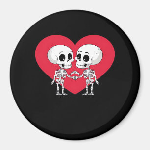 Valentinstag Funny Skeleton Handherz Magnet