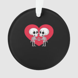 Valentinstag Funny Skeleton Handherz Ornament