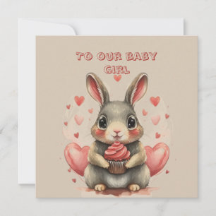 Valentinstag für Baby-Tochter Karte