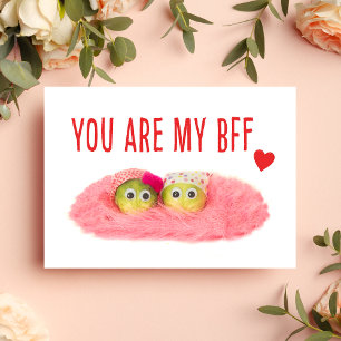 Valentinstag für beste Freundin - Herz aus Gemüse Feiertagspostkarte