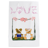 Valentinstag für die Geschenktasche Mittlere Geschenktüte (Rückseite)