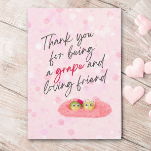 Valentinstag für Freunde - Rosa Bokeh Gemüse Liebe Feiertagskarte