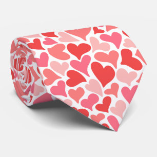 Valentinstag für Funky Red Hearts Pattern Themed Krawatte