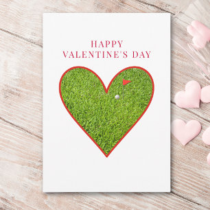 Valentinstag für Golfer - Moderne Golf Lady  Feiertagskarte