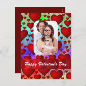 Valentinstag für Herzfotos Feiertagspostkarte (Vorne/Hinten)