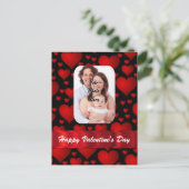 Valentinstag für Herzfotos Feiertagspostkarte (Stehend Vorderseite)