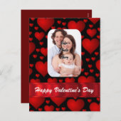 Valentinstag für Herzfotos Feiertagspostkarte (Vorne/Hinten)