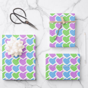 Valentinstag für leuchtende Herzen Geschenkpapier Set