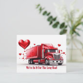 Valentinstag für Lkw Postkarte (Stehend Vorderseite)