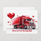 Valentinstag für Lkw Postkarte (Vorne/Hinten)