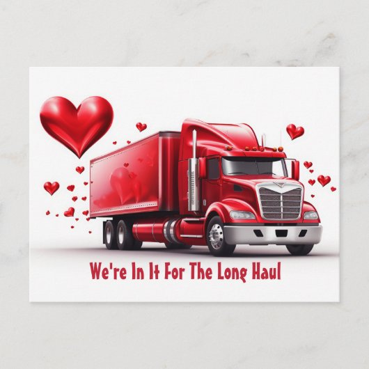 Valentinstag für Lkw Postkarte (Vorderseite)
