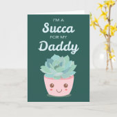 Valentinstag für meinen Daddy mit Kawaii Succulent Karte (Gelbe Blume)