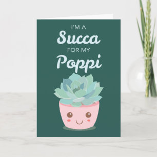Valentinstag für Poppi mit Kawaii Sukkulente Karte